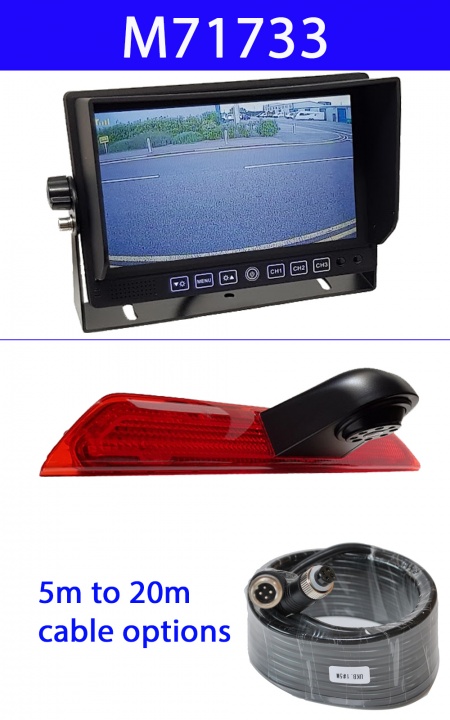 Stand on dash monitor and Ford Transit brake light reversing camera