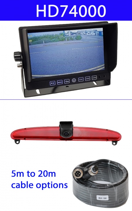 7 inch stand on dash monitor and Iveco Daily brake light reversing camera
