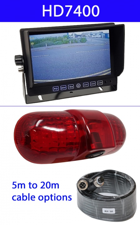 7 inch stand on dash monitor and Vauxhall Vivaro 700TVL brake light reversing camera