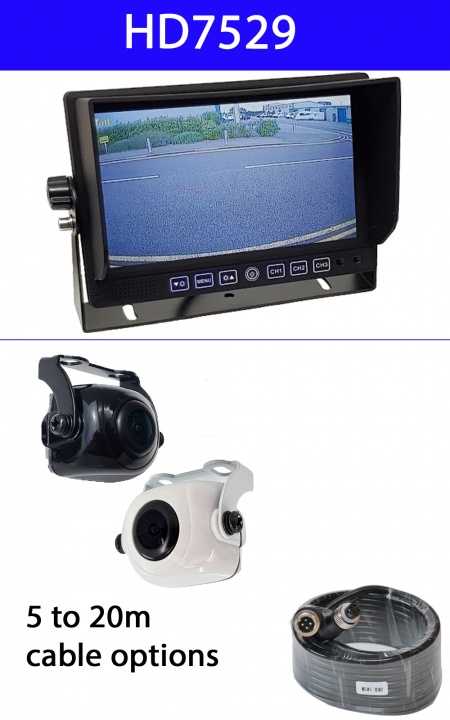 Heavy duty stand on dash monitor and mini CMOS camera