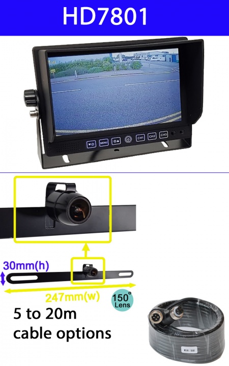 Heavy duty rear view monitor and CMOS reversing camera