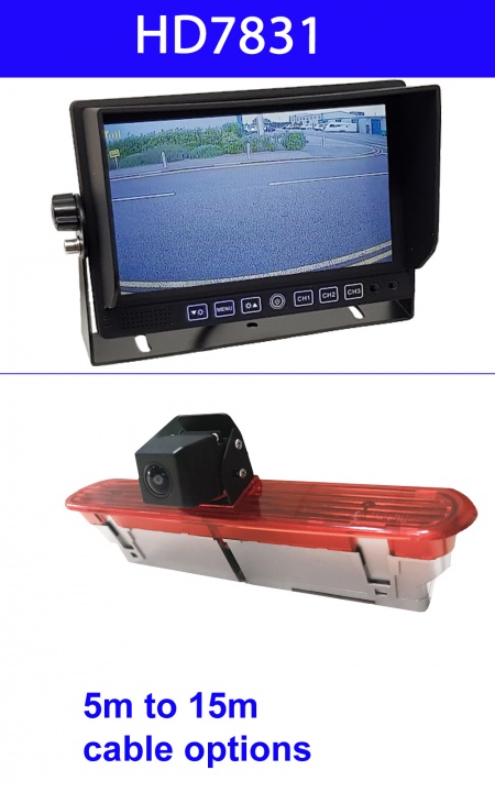 Dash monitor and Fiat Doblo brake light reversing camera