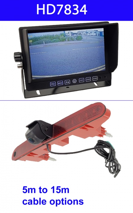 7 inch dash monitor and Citreon Partner brake light camera