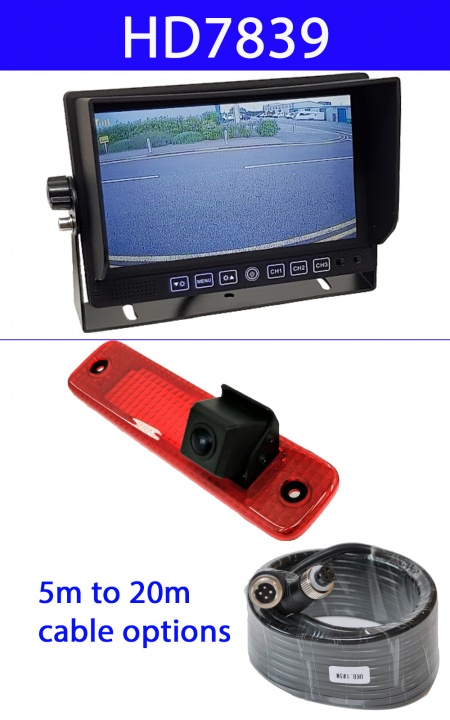 Stand on dash monitor and Ford Transit Mk7 Brake Light Camera