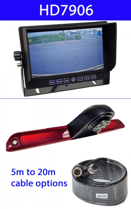 7 inch stand on dash monitor and Mercedes Sprinter brake light reversing camera