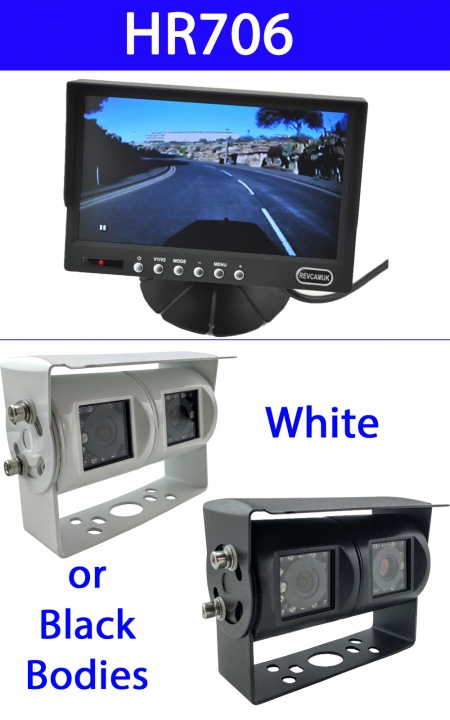 7 inch colour dash monitor and twin lens reversing camera