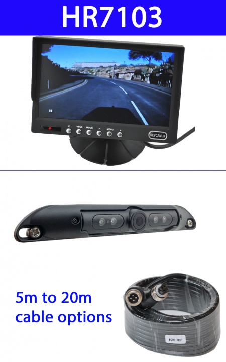 7 inch stand on dash monitor and number plate camera