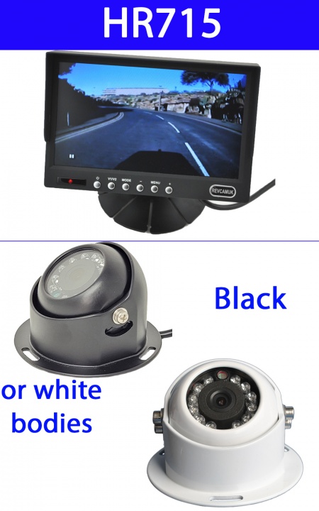 7 inch colour dash monitor and CCD dome reversing camera