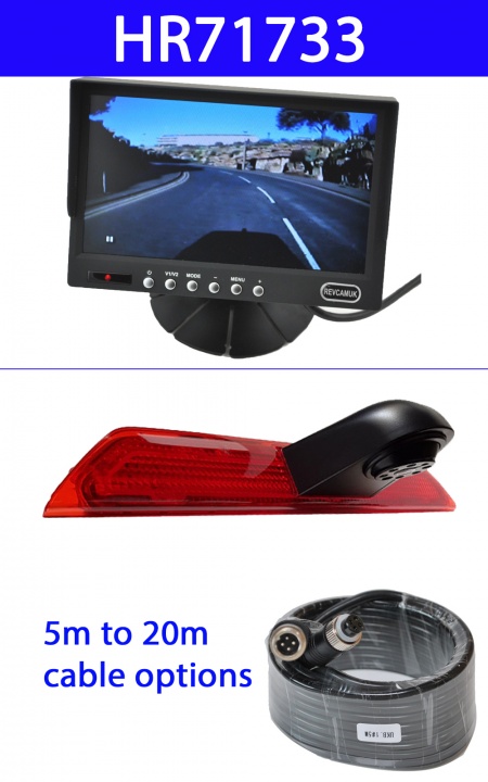 Stand on dash monitor and Ford Transit brake light camera