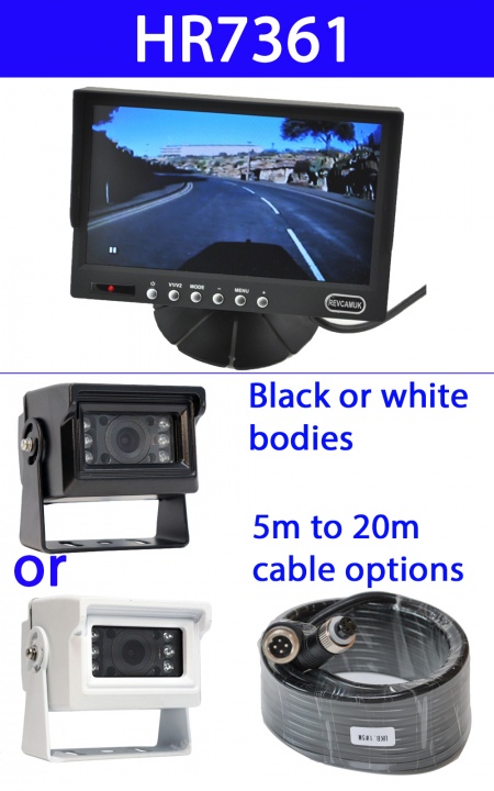 7 in colour dash monitor and small CCD reversing camera