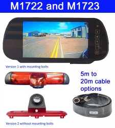 7 inch mirror monitor monitor and Fiat Ducato 700TVL brake light camera