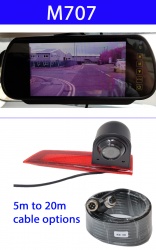 7 inch mirror monitor monitor and Ford Transit Custom brake light camera
