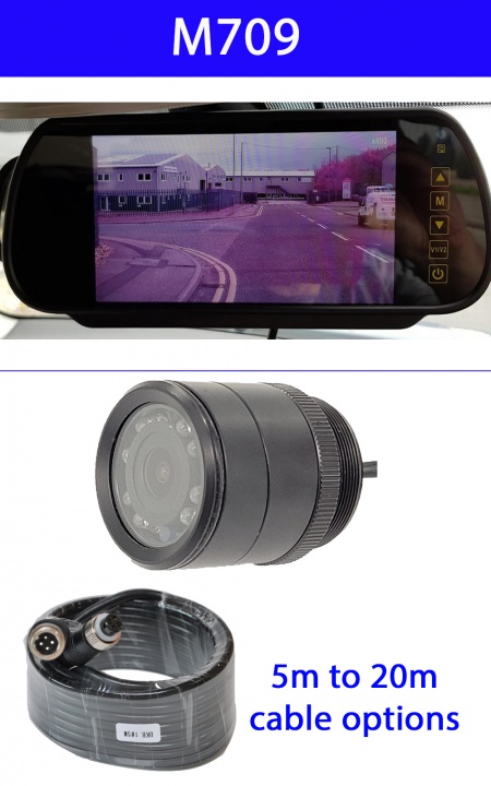 7 inch mirror monitor monitor and CCD bullet reversing camera