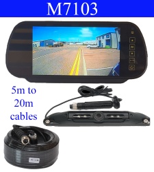Mirror monitor with CCD number plate camera