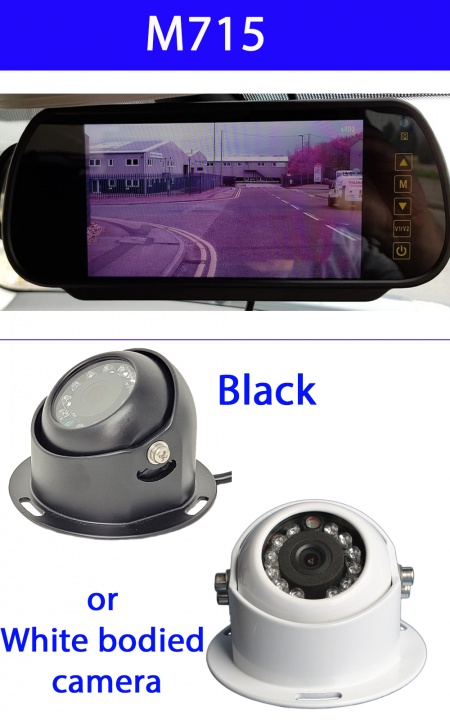 7 inch mirror monitor monitor and CCD dome reversing camera