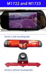 7 inch mirror monitor monitor and Fiat Ducato 700TVL brake light camera