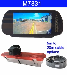 7 inch mirror monitor monitor and Fiat Doblo brake light reversing camera