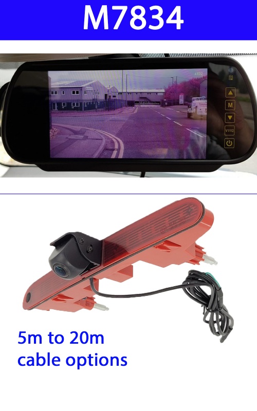 7 inch mirror monitor monitor and Citreon Berlingo brake light reversing camera